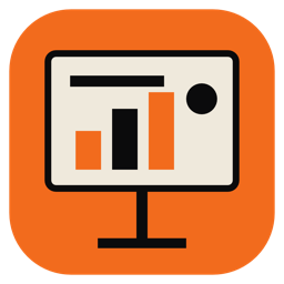 DeckCraft icon: a presentation screen with a bar chart on an orange tile