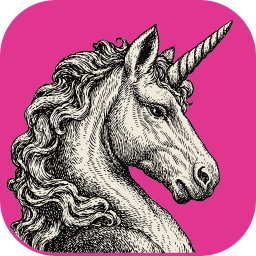 EffectCraft icon: an engraved unicorn on a pink tile