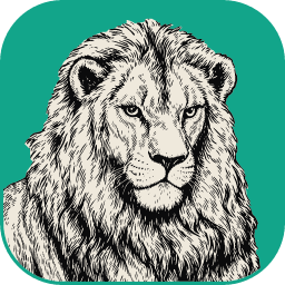 PdfCraft icon: an engraved lion on a teal tile